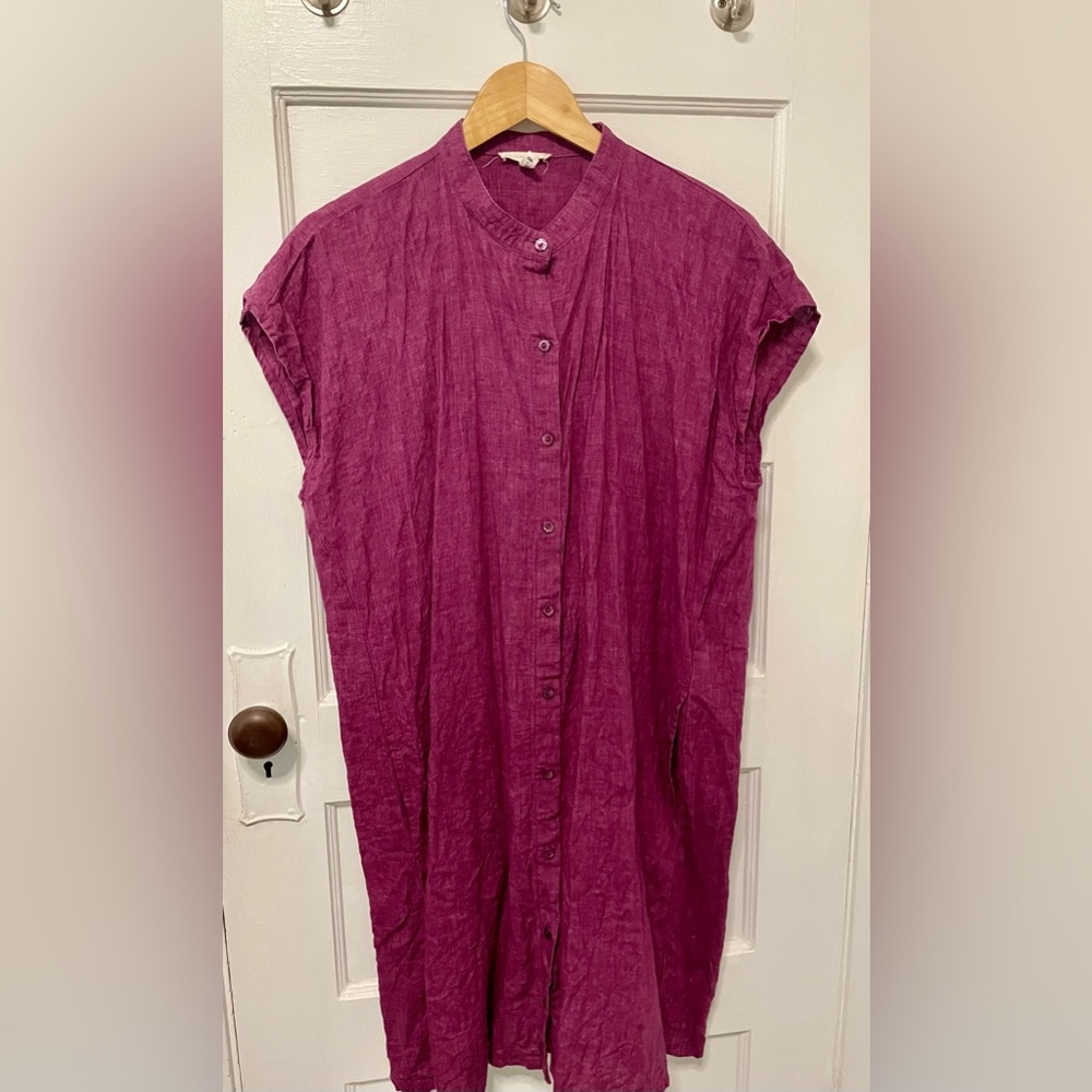 Eileen Fisher Washed Organic Delave Shirtdress